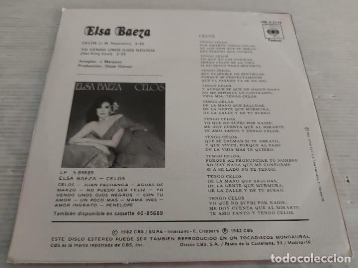 Discos de vinilo: ELSA BAEZA / CELOS / SINGLE PROMO - CBS-1982 / MBC. ***/*** - Foto 2