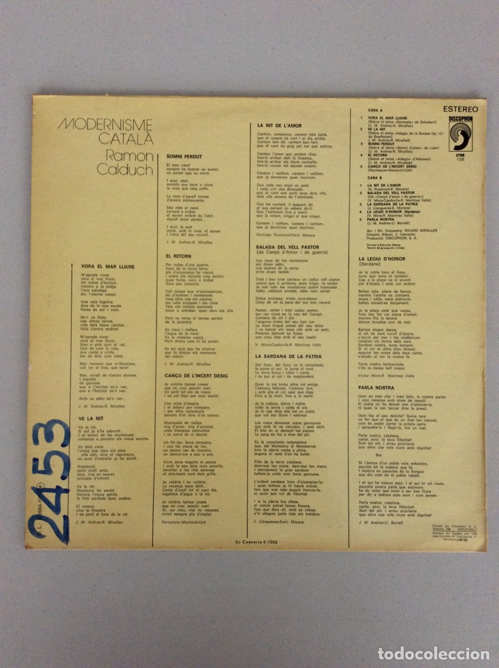 Discos de vinilo: Modernisme Catal&agrave;. Ramon Calduch - Foto 2