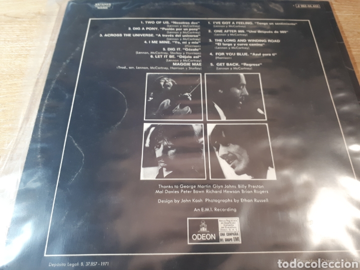 Discos de vinilo: THE BEATLES LET IT BE K 062-04.433 - Foto 2
