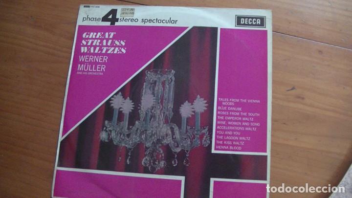 Discos de vinilo: LP. GREAT STRAUSS WALTZES. Dir: WERNER M&Uuml;LLER. DECCA - Foto 1