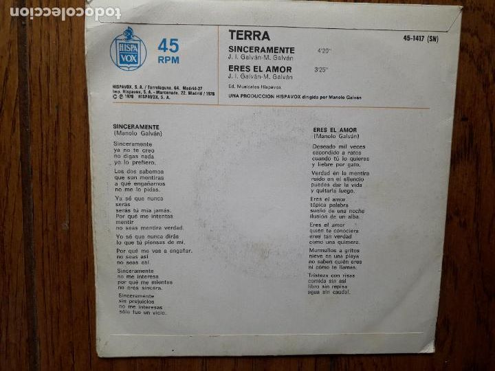 Discos de vinilo: Terra - sinceramente + eres el amor - Foto 2