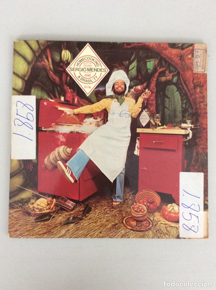 Discos de vinilo: Sergio Mendes. Homecooking & Brasil &lsquo;77 - Foto 1