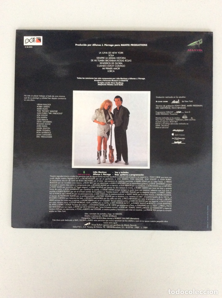 Discos de vinilo: La luna de New York. La Mantis. - Foto 2