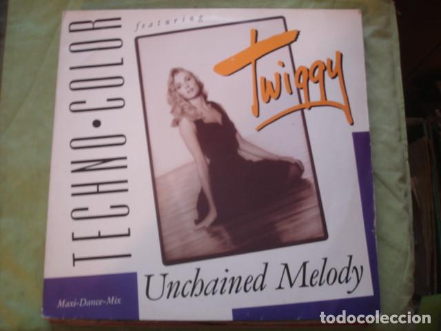 Discos de vinilo: Techno-Color Featuring Twiggy Unchained Melody - Foto 1