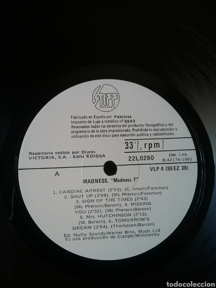 Discos de vinilo: MADNESS 1981 . Edipsa Records Barcelona - Foto 3