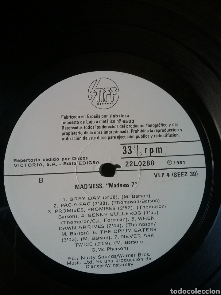 Discos de vinilo: MADNESS 1981 . Edipsa Records Barcelona - Foto 4