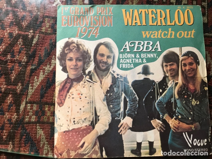 Discos de vinilo: Waterloo. Abba. Eurovision 1974. Dificil&iacute;simo - Foto 2
