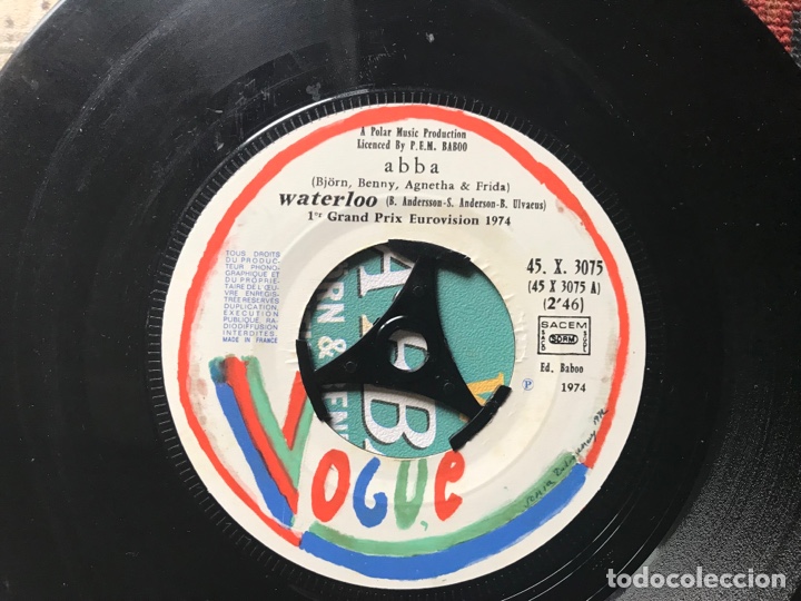 Discos de vinilo: Waterloo. Abba. Eurovision 1974. Dificil&iacute;simo - Foto 3