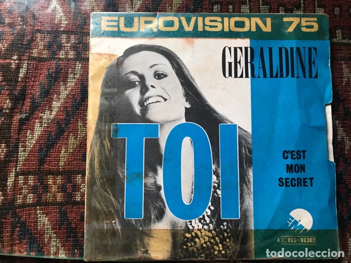 Discos de vinilo: Geraldine Toi. Eurovisi&oacute;n 75 - Foto 2