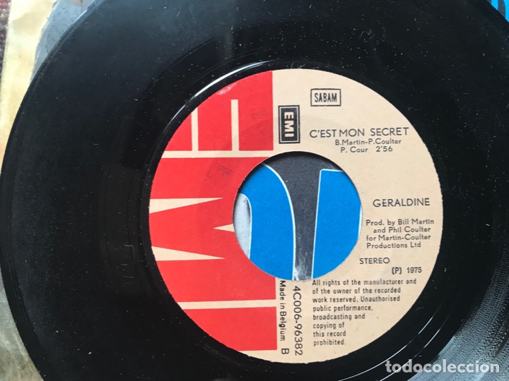 Discos de vinilo: Geraldine Toi. Eurovisi&oacute;n 75 - Foto 4