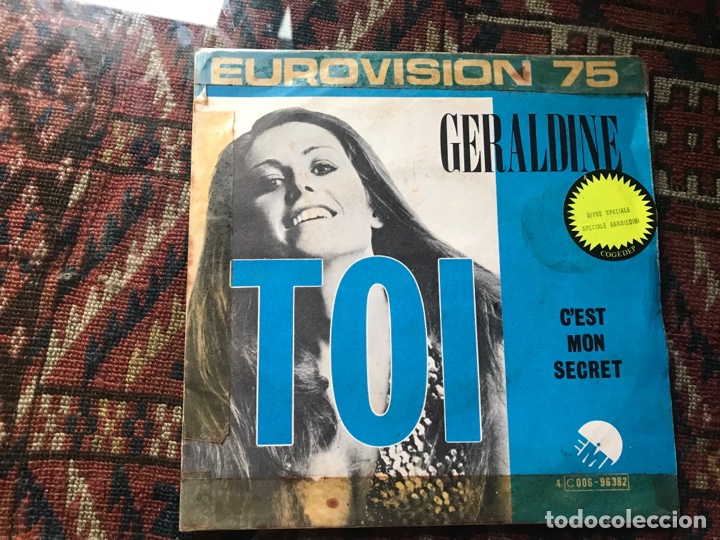 Discos de vinilo: Geraldine Toi. Eurovisi&oacute;n 75 - Foto 1