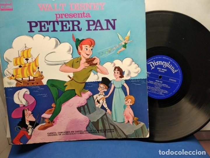 Discos de vinilo: PETER PAN WALT DISNEY DISCO VINILO CUENTO + LP - Foto 1