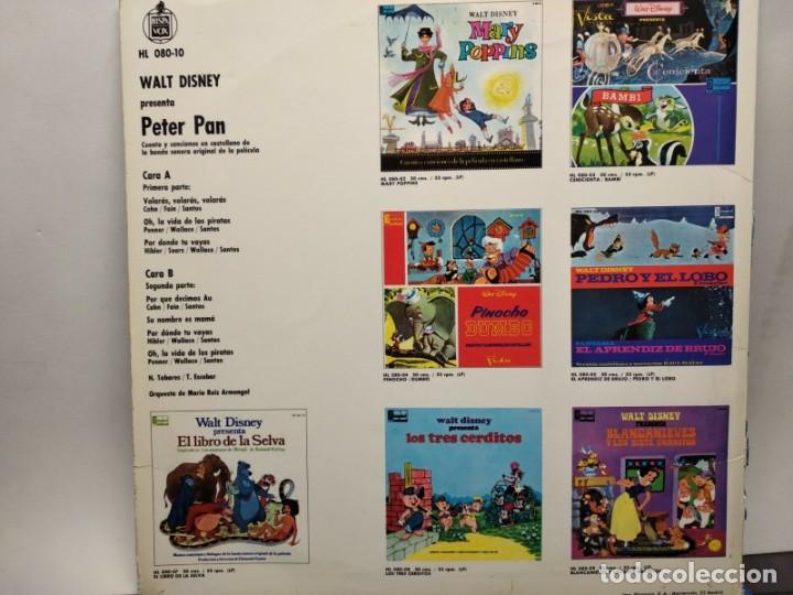 Discos de vinilo: PETER PAN WALT DISNEY DISCO VINILO CUENTO + LP - Foto 3