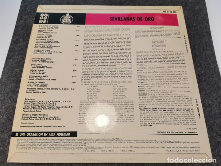 Discos de vinilo: Sevillanas De Oro (Hispavox, LP, 1970) - Foto 2
