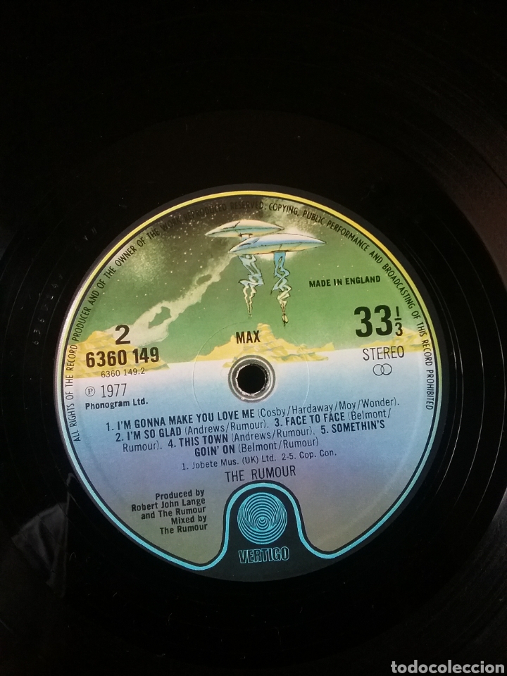 Discos de vinilo: The RUMOUR 1977 Vertigo Phonogram U.K. - Foto 4
