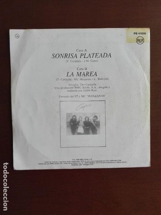 Discos de vinilo: JMFC - DISCO VINILO SINGLE - COMPLICES - SONRISA PLATEADA - Foto 2