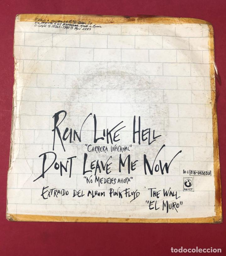 Discos de vinilo: DISCO VINILO SINGLE,PINK FLOYD, RUN LIKE HELL, 1980 - Foto 2