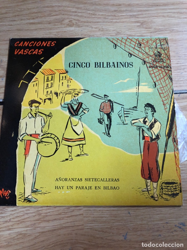 Discos de vinilo: Cinco bilbainos canciones vascas - Foto 1