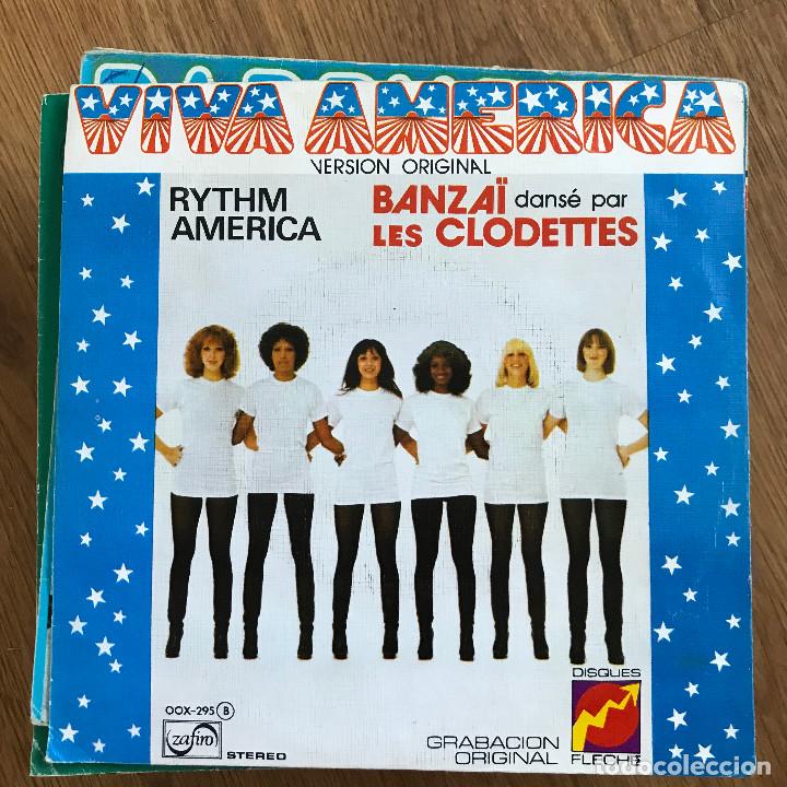 Discos de vinilo: BANZAI DANS&Eacute; PAR LES CLODETTES - VIVA AMERICA - 7&rdquo; SINGLE ZAFIRO 1976