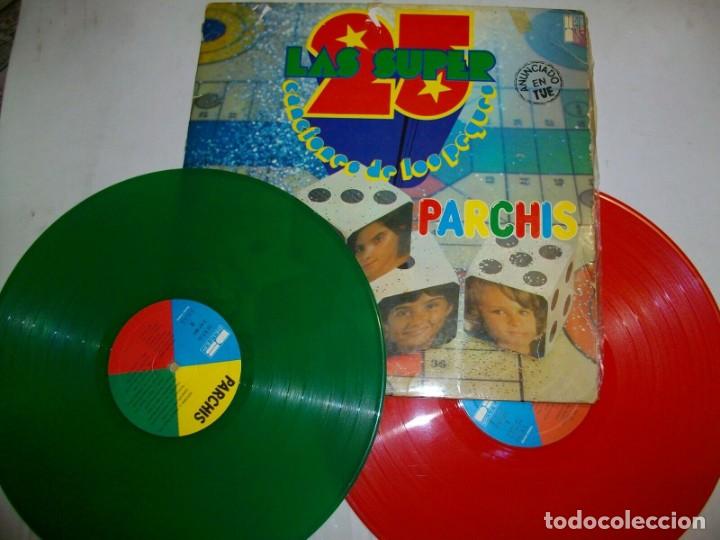Discos de vinilo: PARCH&Iacute;S LAS 25 SUPERCANCIONES de los PEQUES LP DOBLE Y EDICI&Oacute;N GATEFOLD - Foto 2