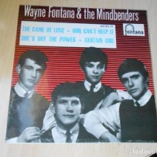 Discos de vinilo: WAYNE FONTANA & THE MINDBENDERS, EP, THE GAME OF LOVE + 3, AÑO 1965. Lote 270639433