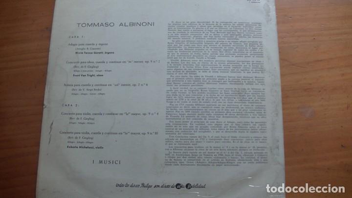 Discos de vinilo: Lp ALBINONI. ADAGIO. I MUSICI. PHILLIPS - Foto 2