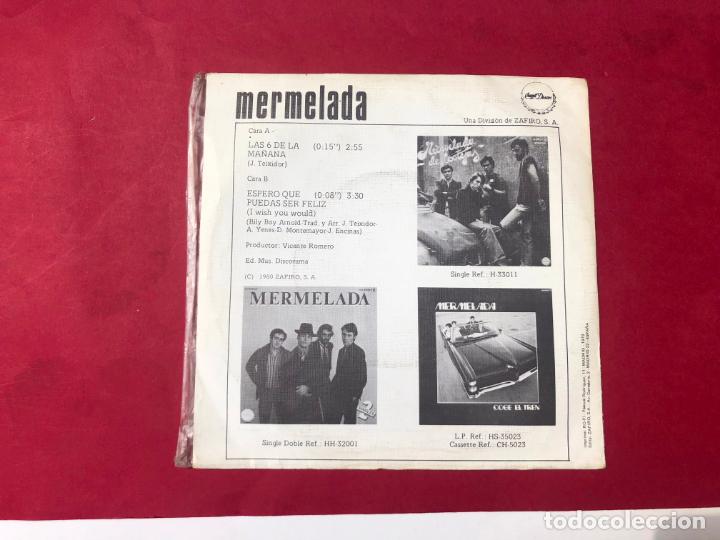 Discos de vinilo: DISCO VINILO SINGLE MERMELADA, LAS 6 DE LA MA&Ntilde;ANA, 1980 - Foto 3