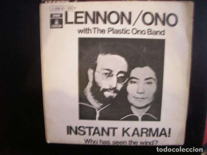 Discos de vinilo: LENNON /ONO- INSTANT KARMA! SINGLE - Foto 1