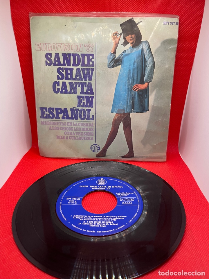 REINO UNIDO 1967. MARIONETAS EN LA CUERDA ('PUPPET ON A STRING') - SANDIE SHAW (VERSIÓN EN ESPAÑOL) (Música - Discos de Vinilo - EPs - Festival de Eurovisión	)