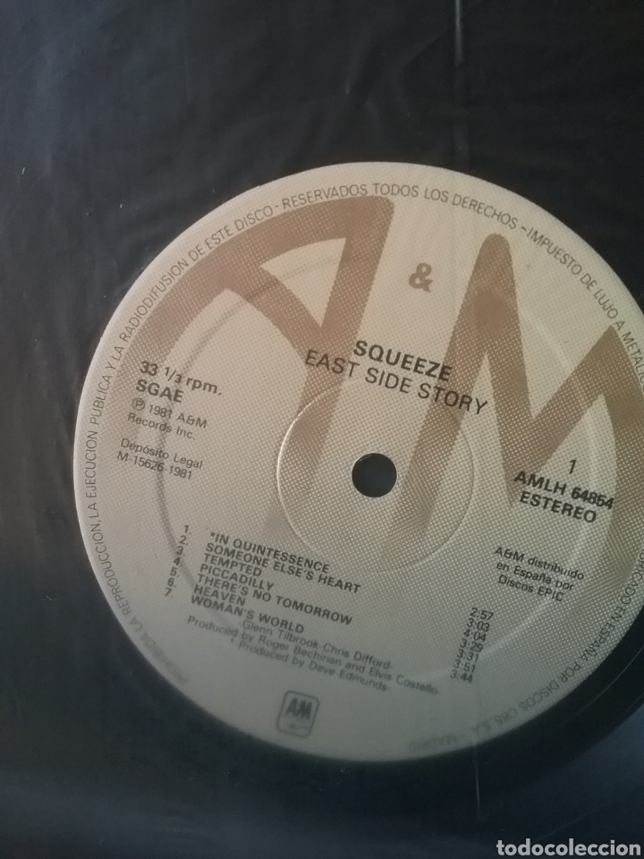 Discos de vinilo: SQUEEZE 1981 A&M Records Edicion Spain - Foto 3