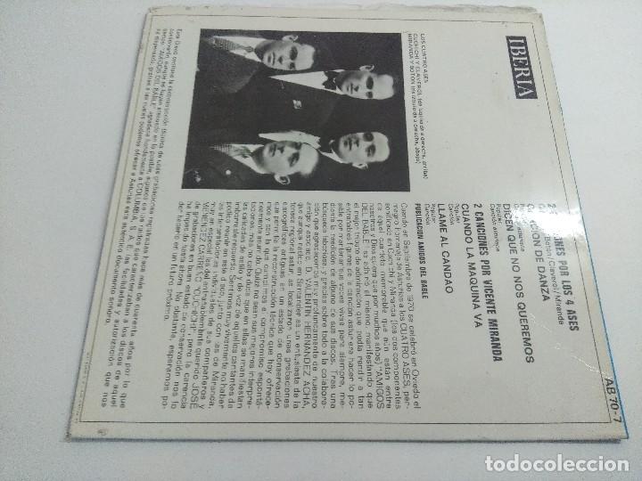 Discos de vinilo: SINGLE/LOS CUATRO ASES/VICENTE MIRANDA. - Foto 3