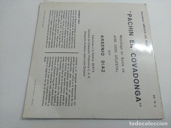 Discos de vinilo: SINGLE/PACHIN EN COVADONGA/ARSENIO DIAZ. - Foto 3