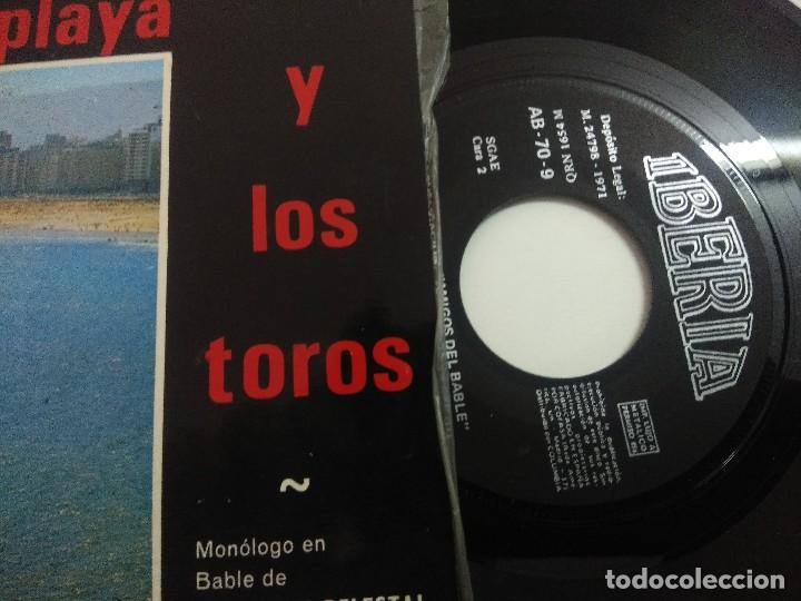 Discos de vinilo: SINGLE/PACHIN,LA PLAYA Y LOS TOROS/ARSENIO DIAZ. - Foto 2