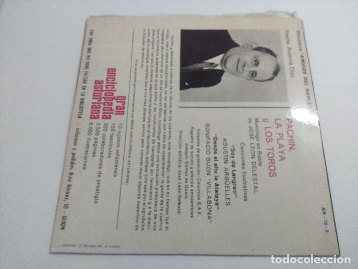 Discos de vinilo: SINGLE/PACHIN,LA PLAYA Y LOS TOROS/ARSENIO DIAZ. - Foto 3