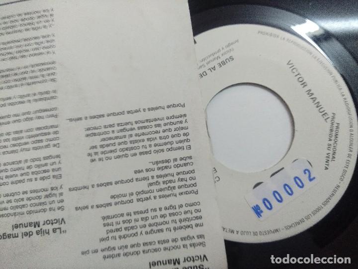 Discos de vinilo: SINGLE/VICTOR MANUEL/SUBE AL DESVAN/PROMOCIONAL. - Foto 2