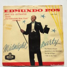 Discos de vinilo: EDMUNDO ROS & HIS ORCHESTRA ‎– MIDNIGHT PARTY DENMARK DECCA