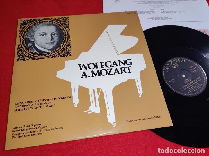 Dischi in vinile: SALZBURG Hinreiner MOZART Vesperas Dominica+Kirchensonate+Motette++ LP 1976 SPAIN Kuppelwieser Fuchs