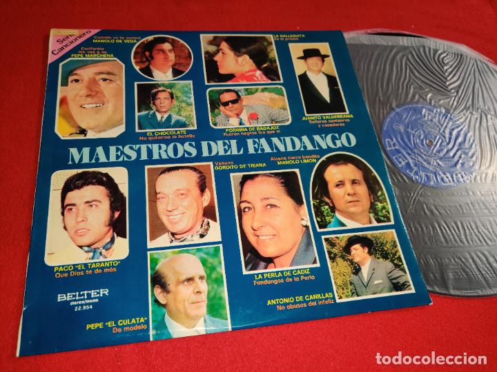 Disques de vinyle: MAESTROS FANDANGO LP 1974 Belter MANOLO LIMON+GALLEGUITA+CULATA+GORDITO+CHOCOLATE+PORRINA