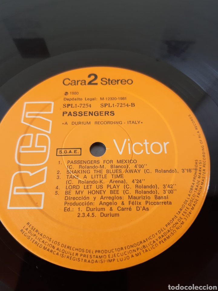 Discos de vinilo: PASSENGERS (2). RCA. 1981. ESP. LA.1 - Foto 3