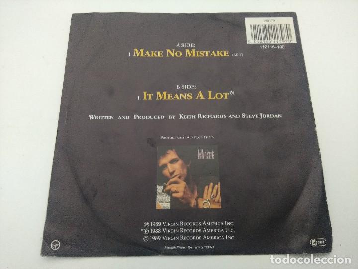 Discos de vinilo: SINGLE/KEITH RICHARDS/MAKE NO MISTAKE. - Foto 3