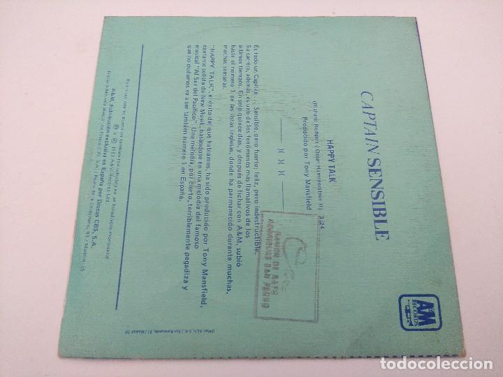 Discos de vinilo: SINGLE/CAPTAIN SENSIBLE/HAPPY TALK/PROMOCIONAL. - Foto 3