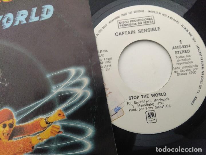 Discos de vinilo: SINGLE/CAPTAIN SENSIBLE/STOP THE WORLD/PROMOCIONAL. - Foto 2