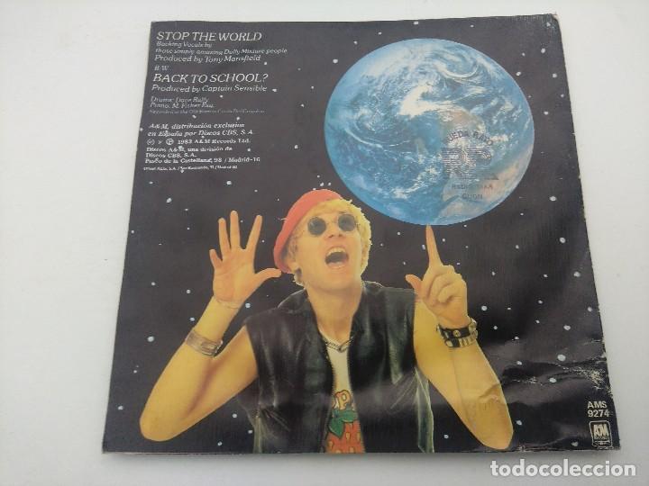 Discos de vinilo: SINGLE/CAPTAIN SENSIBLE/STOP THE WORLD/PROMOCIONAL. - Foto 3