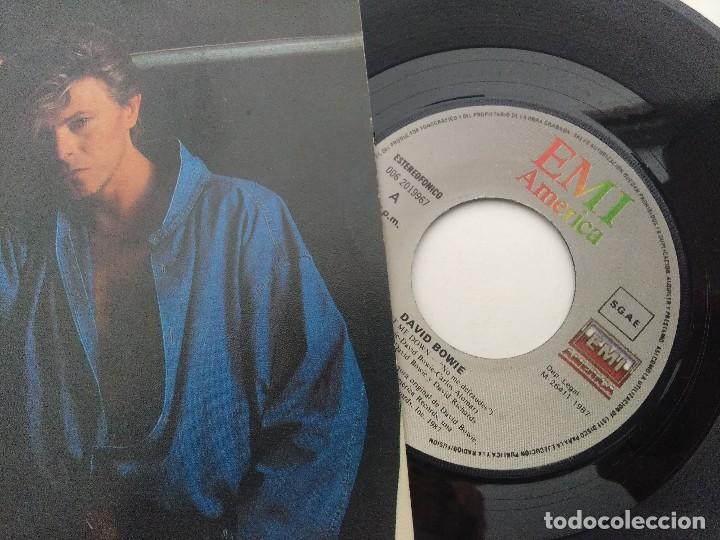 Discos de vinilo: SINGLE/DAVID BOWIE/NEVER LET ME DOWN. - Foto 2
