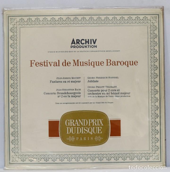 Dischi in vinile: LP. FESTIVAL DE MUSIQUE BAROQUE