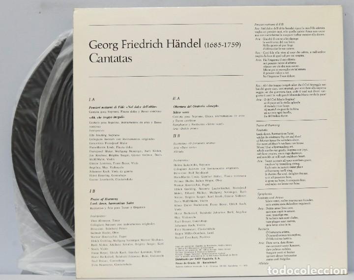 Discos de vinilo: 2 LP. HAENDEL. CANTATAS. GATEFORD - Foto 2