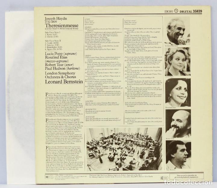 Discos de vinilo: LP. HAYDN. THERESIENMESSE. BERNSTEIN - Foto 2