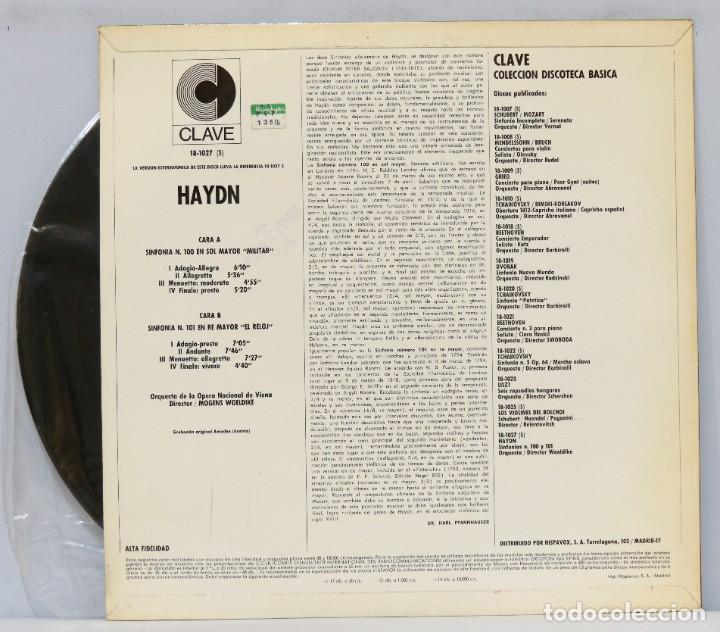 Discos de vinilo: LP. HAYDN. SINGONIA 100 101. WOELDIKE - Foto 2