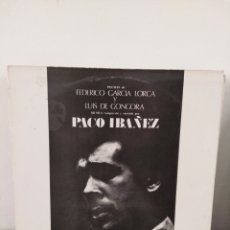 Discos de vinilo: PACO IBAÑEZ - POEMAS LORCA Y GÓNGORA. Lote 271929933