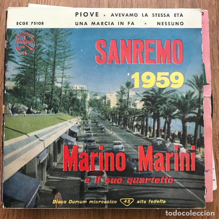 Discos de vinilo: MARIO MARINI Y SU CUARTETO - SANREMO 1959 - 7&rdquo; EP DURIUM 1959